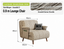 Convertible Striped Sofa Bed with Adjustable Recline & Removable Armrests