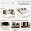 French-Inspired Convertible Sofa Bed with Latex-Enhanced Comfort - Androf