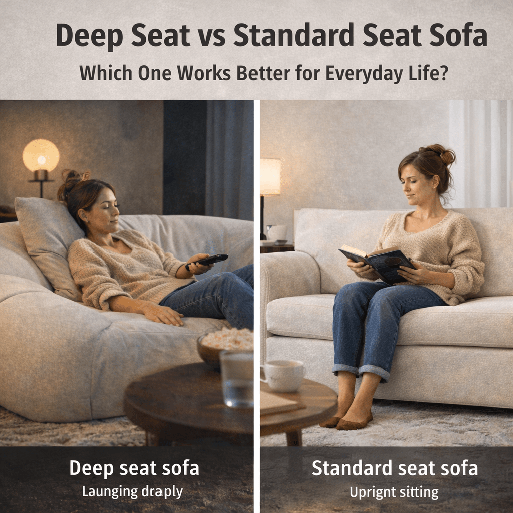 Deep Seat vs Standard Seat Sofa: Which One Is Better for Everyday Life? - Androf