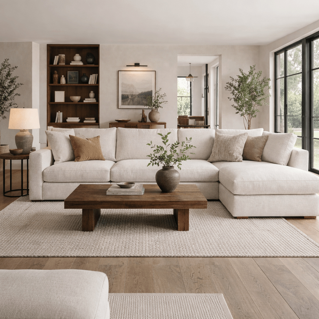 How to Decorate Around a Large Sofa Without Making the Room Feel Crowded - Androf