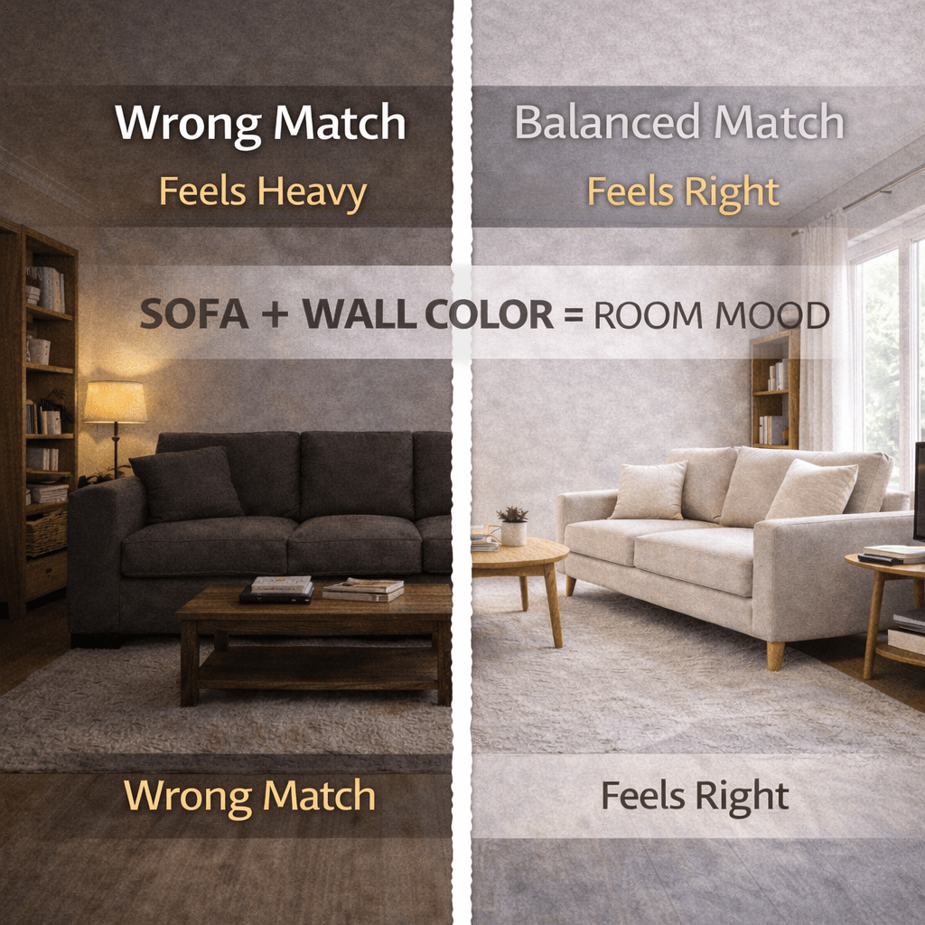 How to Match a Sofa With Your Wall Color Without Making the Room Feel Heavy - Androf