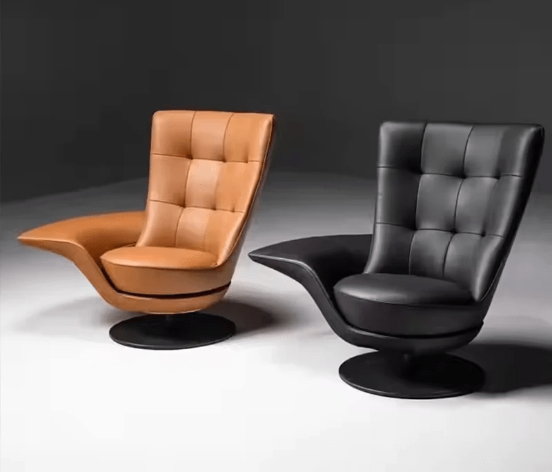 The Perfect Blend of Design and Comfort: A Closer Look at the Androf Leather Swivel Lounge Chair - Androf