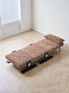 Convertible Chenille Sofa Bed Chair with Adjustable Backrest