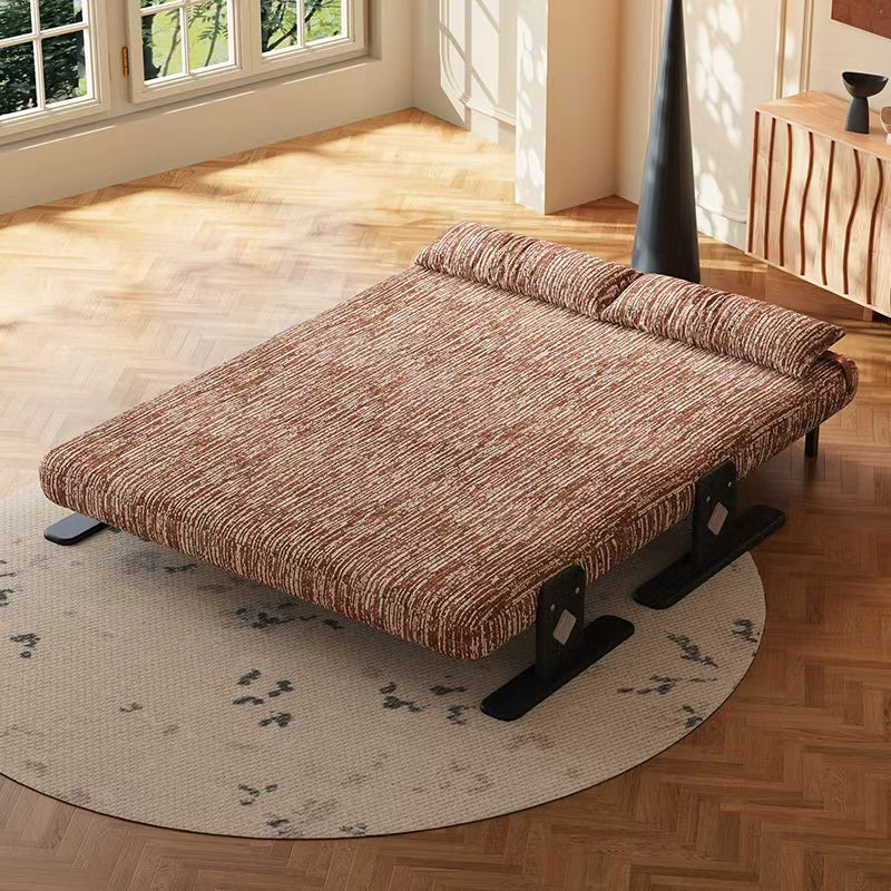 Convertible Chenille Sofa Bed Chair with Adjustable Backrest