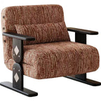 Convertible Chenille Sofa Bed Chair with Adjustable Backrest