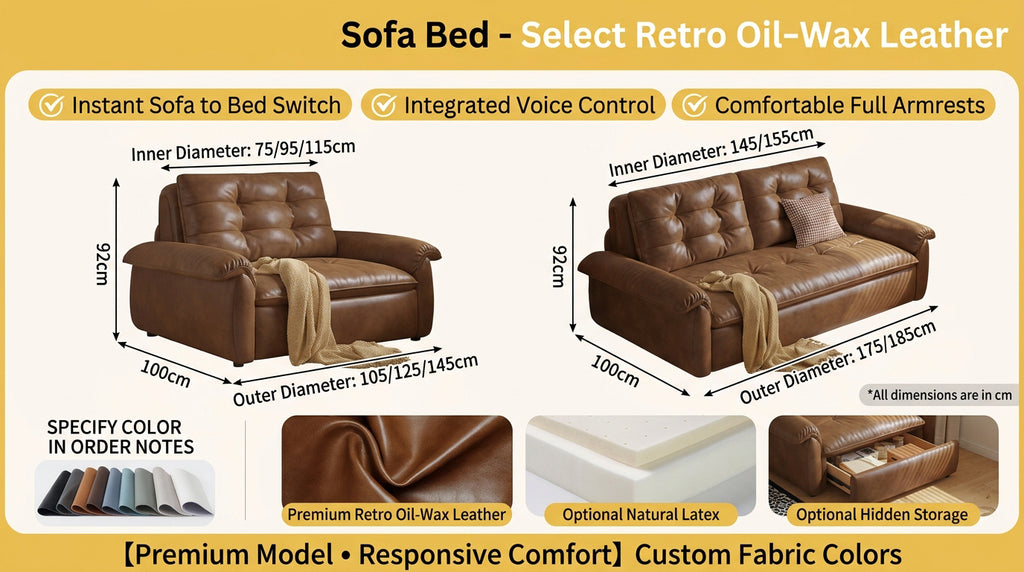Electric Sofa Bed (Remote + Voice Control)