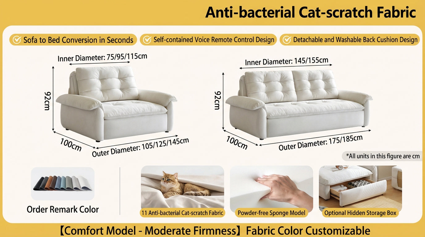 Electric Sofa Bed (Remote + Voice Control)