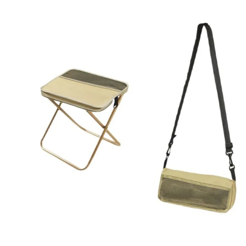 2 - in - 1 Foldable Stool Shoulder Bag – Lightweight & Durable for Outdoor & Travel - Androf