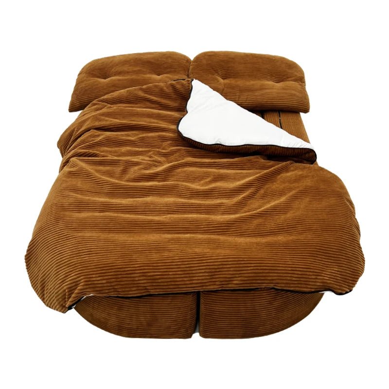3 - in - 1 Retro Corduroy Sofa Bed – Comfort, Style & Versatility - Androf