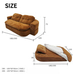 3 - in - 1 Retro Corduroy Sofa Bed – Comfort, Style & Versatility - Androf