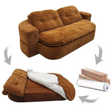 3 - in - 1 Retro Corduroy Sofa Bed – Comfort, Style & Versatility - Androf