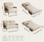 5-Position Convertible Sofa Bed with 360° Swivel Side Table - Androf