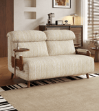 5-Position Convertible Sofa Bed with 360° Swivel Side Table - Androf