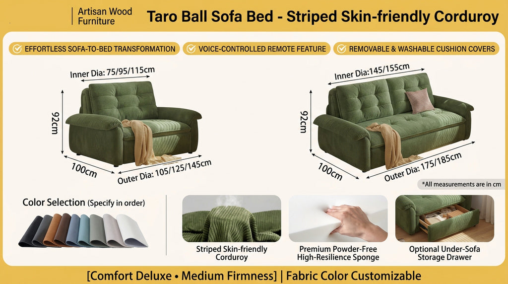 Electric Sofa Bed (Remote + Voice Control)