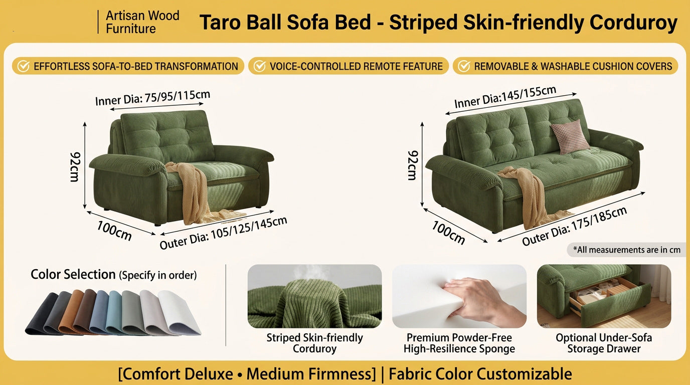 Electric Sofa Bed (Remote + Voice Control)