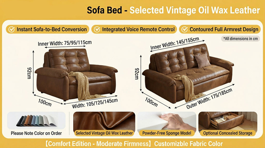 Electric Sofa Bed (Remote + Voice Control)