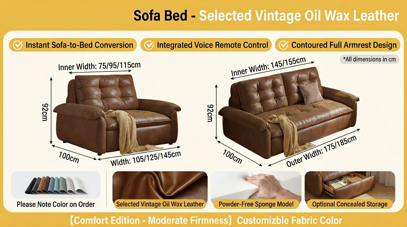 Electric Sofa Bed (Remote + Voice Control)
