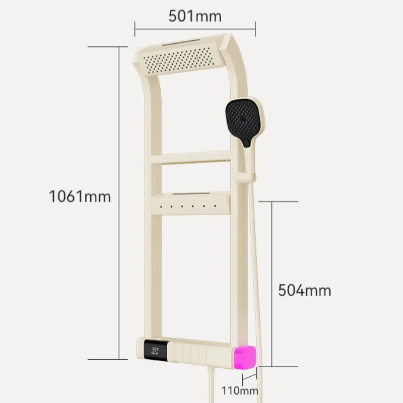 Thermostatic Rainfall Shower System with Handheld Spray