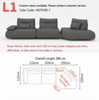Modular Electric Cloud Sofa with Independent Adjustable Backrests