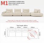 Modular Electric Cloud Sofa with Independent Adjustable Backrests