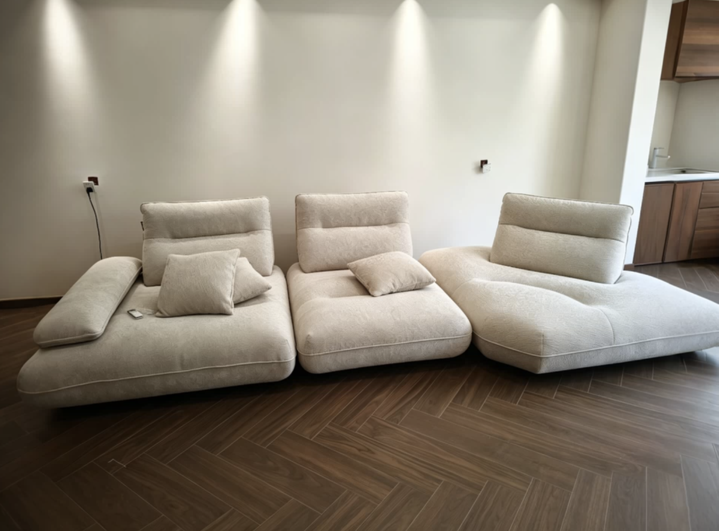 Modular Electric Cloud Sofa with Independent Adjustable Backrests