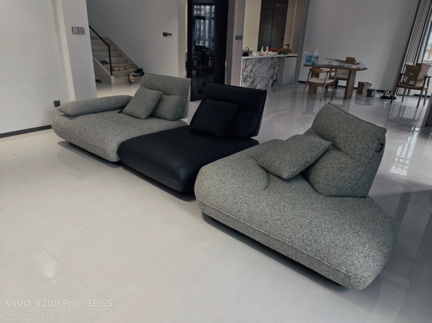 Modular Electric Cloud Sofa with Independent Adjustable Backrests