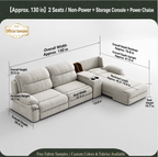 Modular Zero-Wall Power Reclining Sectional Sofa with Storage Console