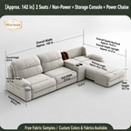 Modular Zero-Wall Power Reclining Sectional Sofa with Storage Console