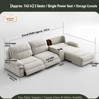 Modular Zero-Wall Power Reclining Sectional Sofa with Storage Console