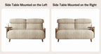 5-Position Convertible Sofa Bed with 360° Swivel Side Table