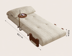 5-Position Convertible Sofa Bed with 360° Swivel Side Table