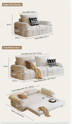 Cloud-Puff Convertible Sofa Bed – Premium Fold-Out Sleeper Sofa