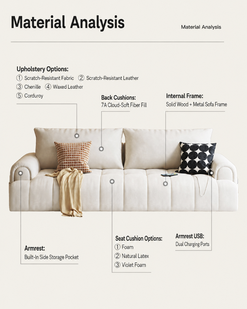 Cloud-Puff Convertible Sofa Bed – Premium Fold-Out Sleeper Sofa
