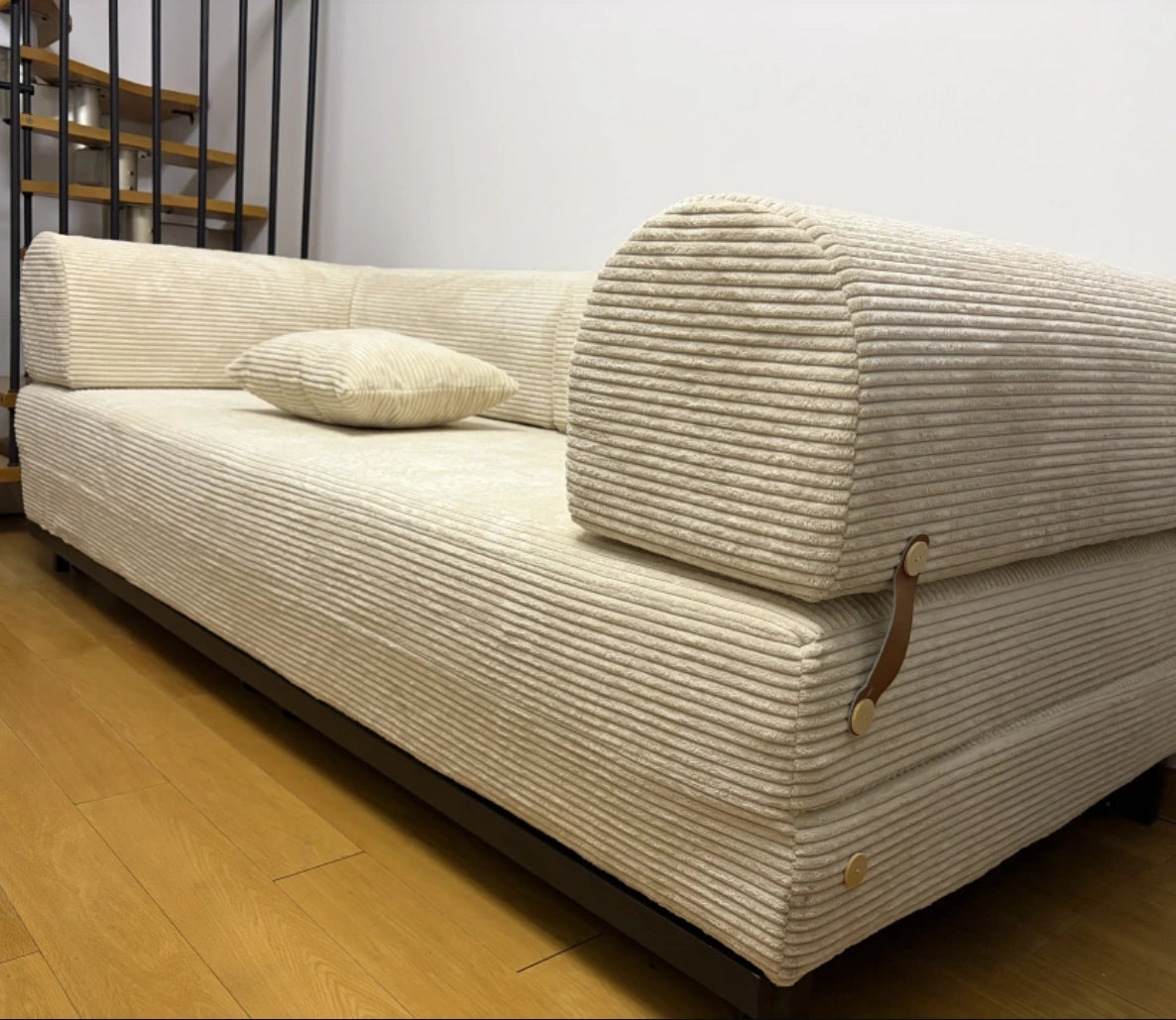 French-Inspired Convertible Sofa Bed with Latex-Enhanced Comfort