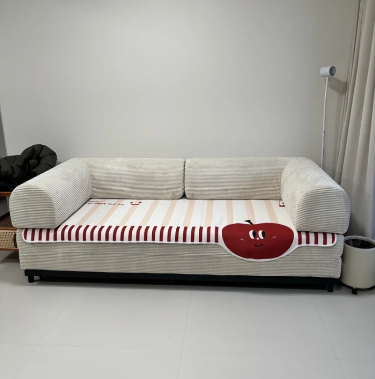 French-Inspired Convertible Sofa Bed with Latex-Enhanced Comfort