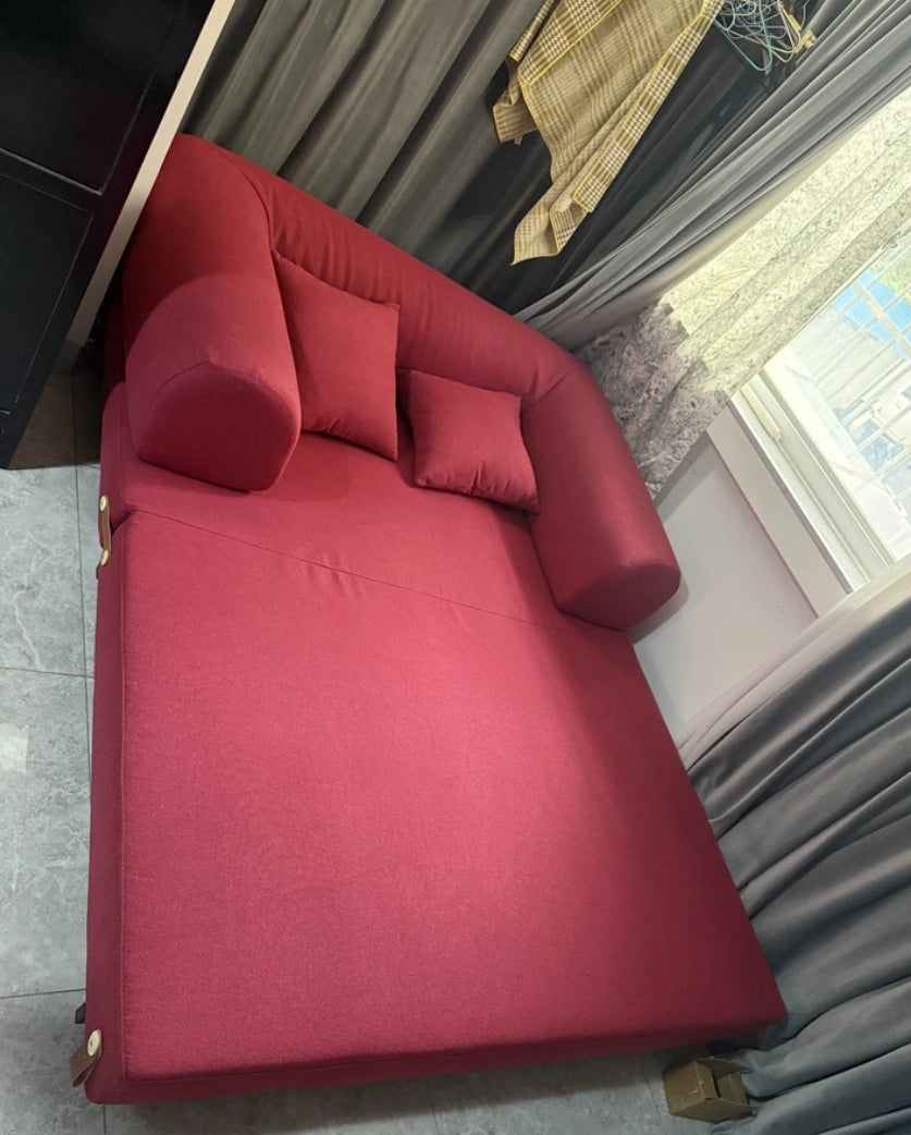 French-Inspired Convertible Sofa Bed with Latex-Enhanced Comfort