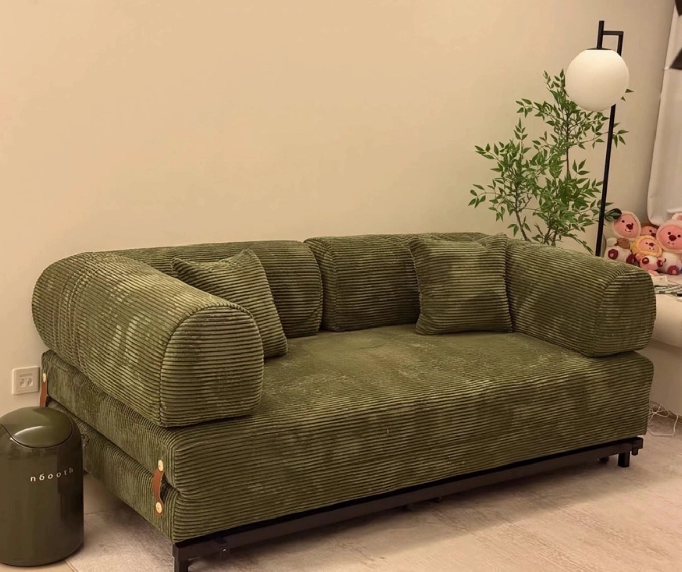 French-Inspired Convertible Sofa Bed with Latex-Enhanced Comfort