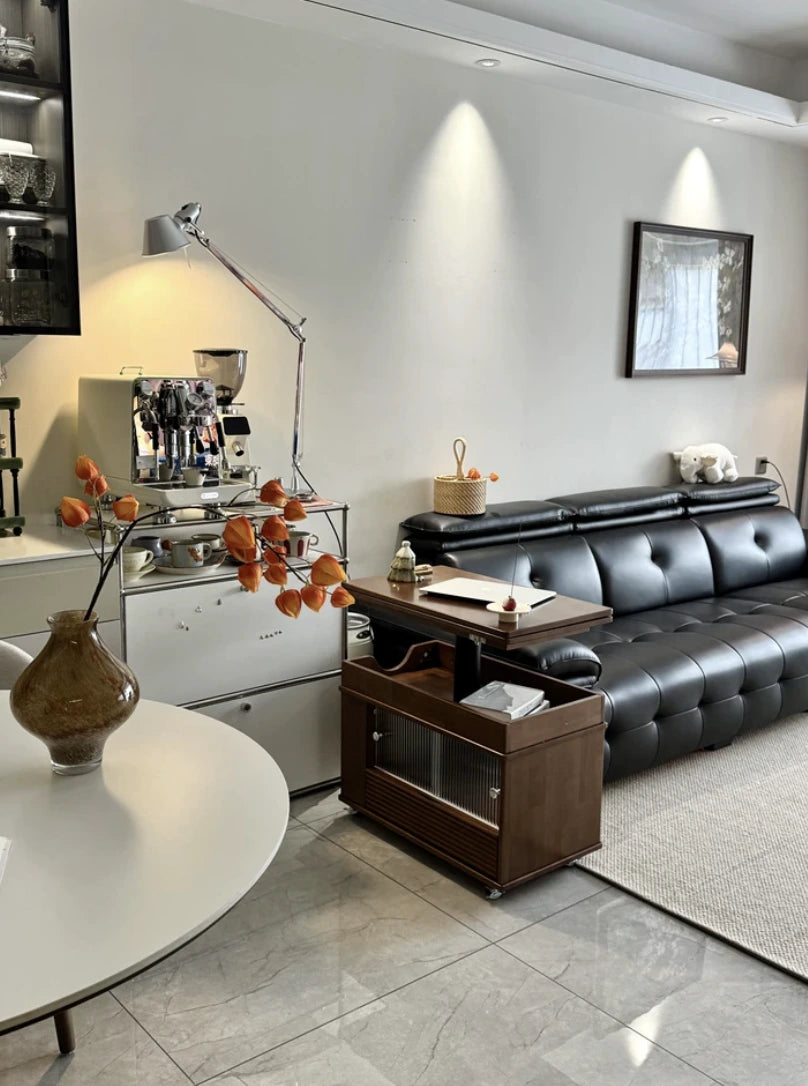 Solid Wood Transforming Coffee Table with Lift-Top & Storage