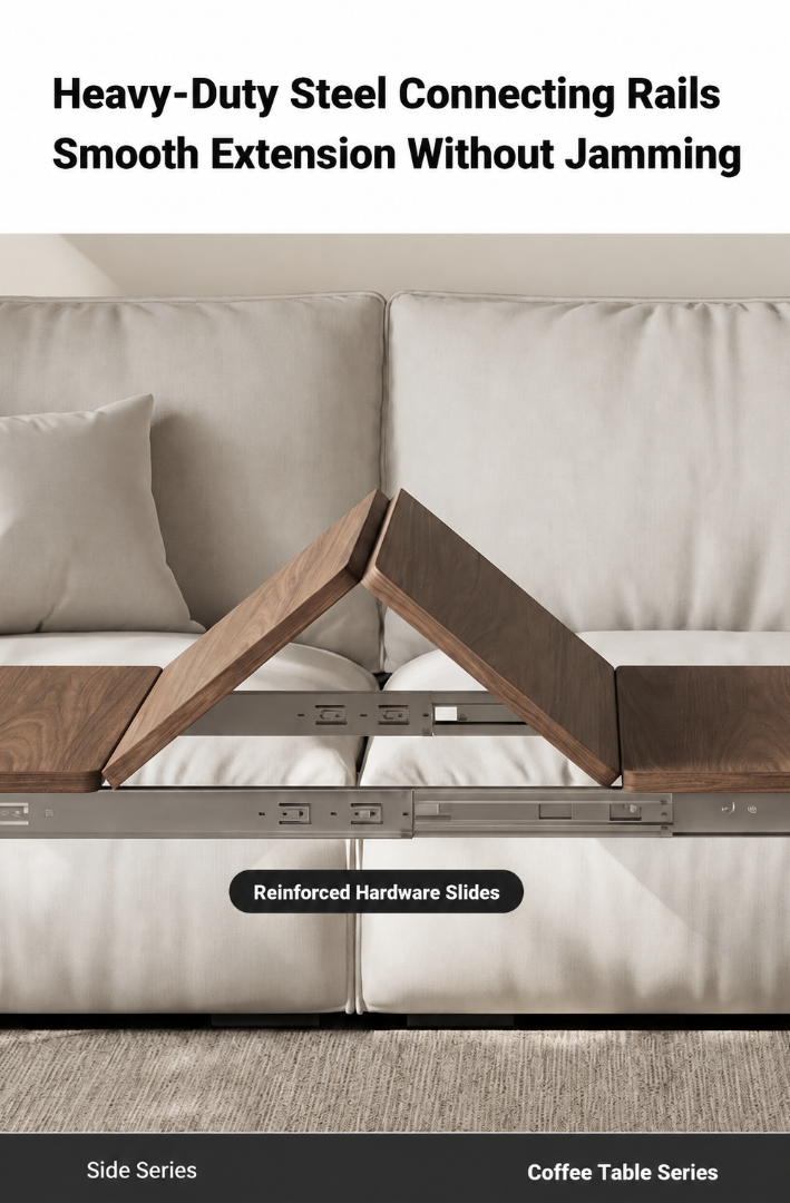 Transforming Solid Wood Lift-Top Coffee & Dining Table with Storage