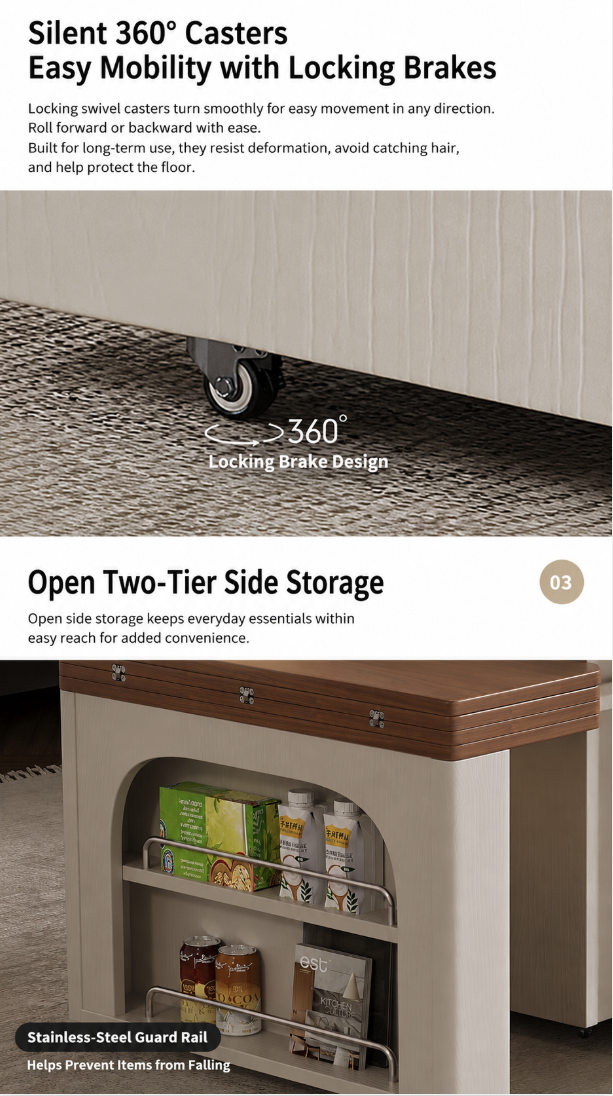 Transforming Solid Wood Lift-Top Coffee & Dining Table with Storage