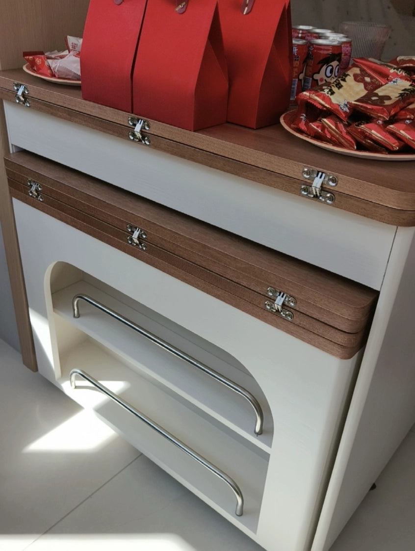 Transforming Solid Wood Lift-Top Coffee & Dining Table with Storage