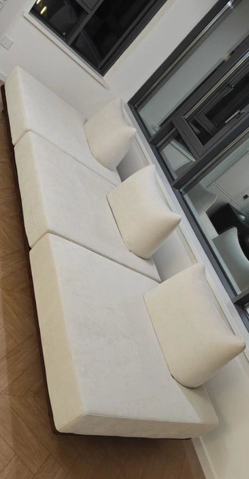 Solid Ash Wood Platform Sofa with Memory Foam
