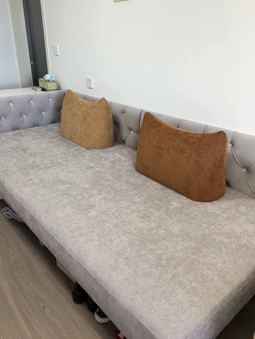 Solid Ash Wood Platform Sofa with Memory Foam