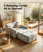 Motorized Convertible Chaise Lounge Sofa Bed with One-Touch Recline