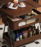 Lift-Up Expandable Rolling Coffee Table with Storage