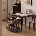 Lift-Up Expandable Rolling Coffee Table with Storage