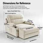 Zero-Wall Power Recliner Chair with Lay-Flat Bed, Cup Holders & Optional Massage
