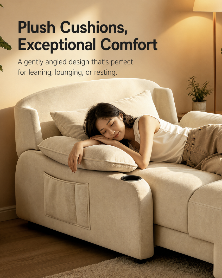 Zero-Wall Power Recliner Chair with Lay-Flat Bed, Cup Holders & Optional Massage
