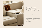 Modular Zero-Wall Power Reclining Sectional Sofa with Storage Console
