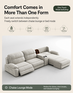 Modular Zero-Wall Power Reclining Sectional Sofa with Storage Console